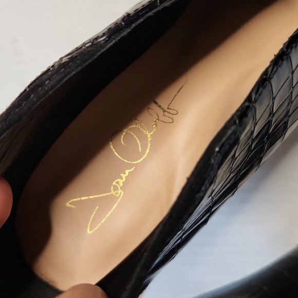 Joan OLOFF DORSEY BLACK SOFT PATENT/BLACK KID SUEDE - 8.5 M - Picture 7 of 16